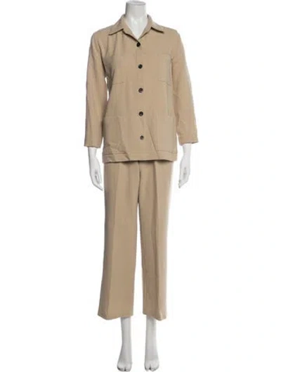 Pre-owned Peter Cohen Wool Pant Set In Neutral