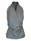 Peter Cohen Wrap-around Silk Top