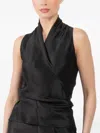 Peter Cohen Wrap-design Blouse In Black