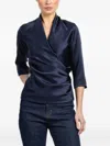 Peter Cohen Wrap Shirt In Blue