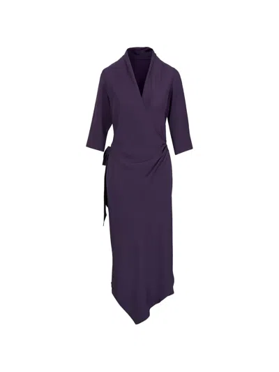 Peter Cohen Wrap-style Asymmetric Dress In Blue
