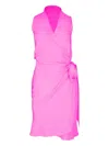 Peter Cohen Yard Wrap-tie Dress In Pink