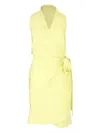 Peter Cohen Yard Wrap-tie Dress In Yellow