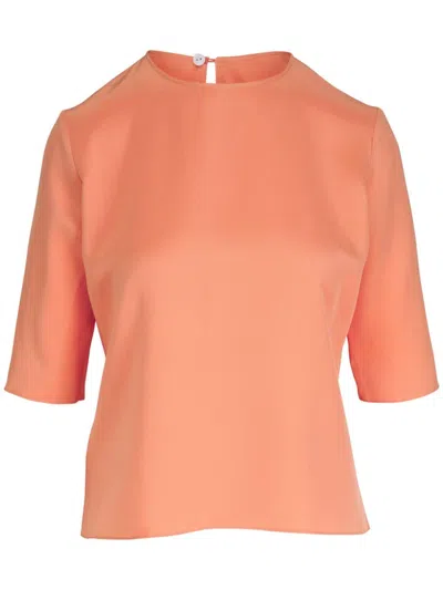 Peter Cohen Bluse Mit Passe In Orange