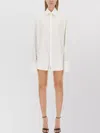 Peter Do Adjustable Tie Collared Shirt With High-low Hem