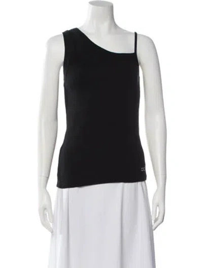 Pre-owned Peter Do Asymmetrical Sleeveless Top In Black