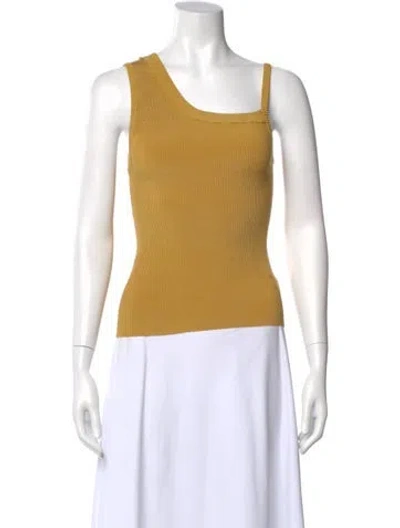 Pre-owned Peter Do Asymmetrical Sleeveless Top In Yellow