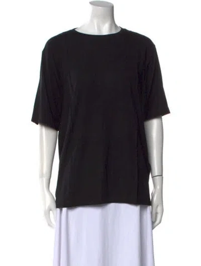 Pre-owned Peter Do Bateau Neckline Short Sleeve T-shirt W/ Tags In Black