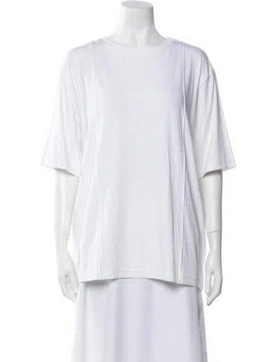 Pre-owned Peter Do Bateau Neckline Three-quarter Sleeve Tunic In White