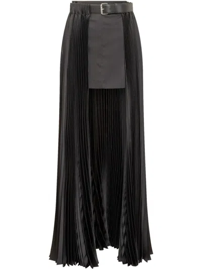 PETER DO BELTED PLEATED SKIRT