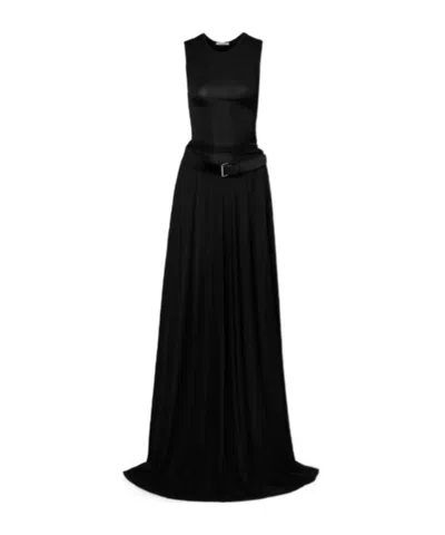 Peter Do Belted Stretch-jersey Maxi Dress In Black