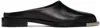 Peter Do Black Metal Square Toe Loafers In Black/silve