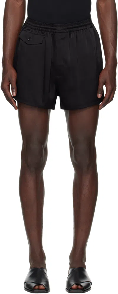 Peter Do Black Sando Mini Shorts
