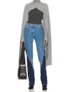 Peter Do Cape Tunic In Light Grey In Grey