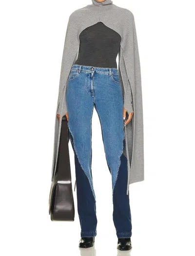 Peter Do Cape Tunic In Light Grey