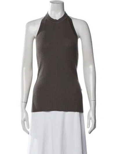 Pre-owned Peter Do Cashmere Halterneck Top In Neutral