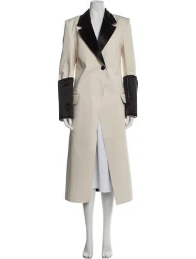 Pre-owned Peter Do Colorblock Pattern Coat In Neutral