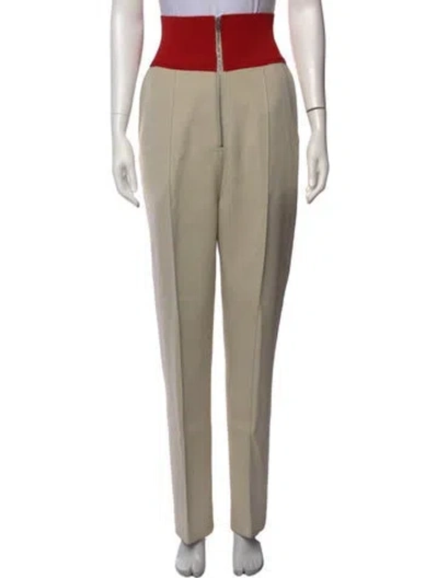 Pre-owned Peter Do Colorblock Pattern Straight Leg Pants In Neutrals