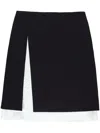 Peter Do Contrasting-border Zip-up Skirt In Black