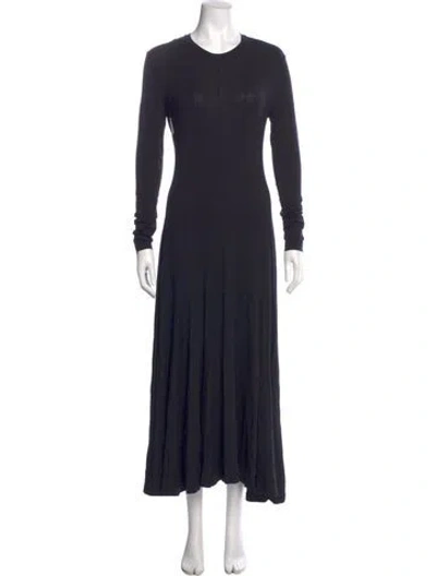 Pre-owned Peter Do Crew Neck Long Dress In Blue