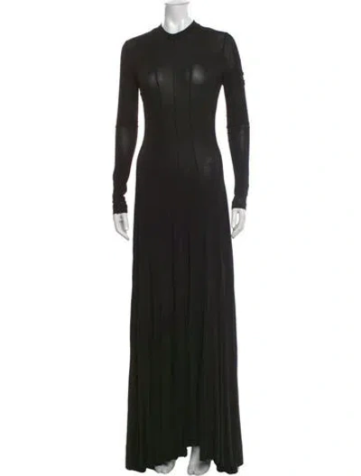 Pre-owned Peter Do Crew Neck Long Dress W/ Tags In Black