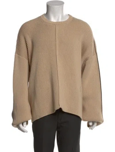 Pre-owned Peter Do Crew Neck Long Sleeve Cardigan In Neutral