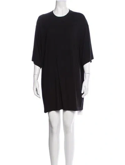 Pre-owned Peter Do Crew Neck Mini Dress In Blue