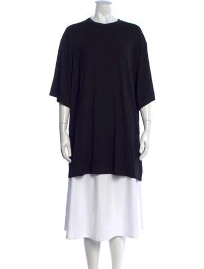 Pre-owned Peter Do Crew Neck Short Sleeve Top In Black