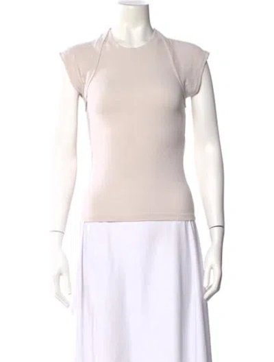 Pre-owned Peter Do Crew Neck Short Sleeve Top In White