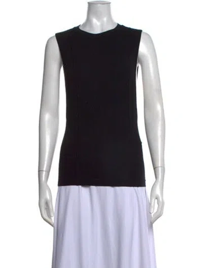 Pre-owned Peter Do Crew Neck Sleeveless Top In Black