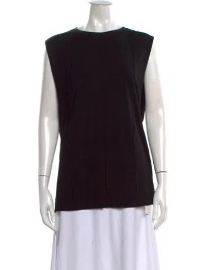 Pre-owned Peter Do Crew Neck Sleeveless Top In Black