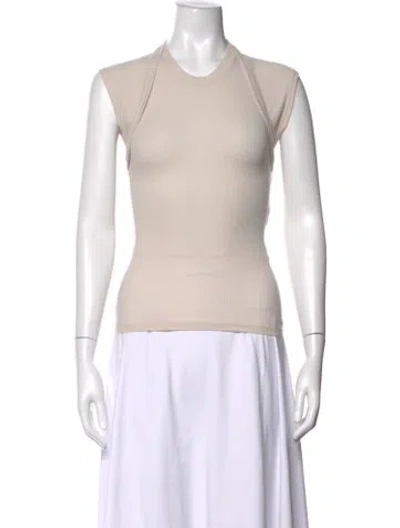 Pre-owned Peter Do Crew Neck Sleeveless Top In Neutrals