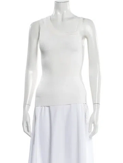 Pre-owned Peter Do Crew Neck Sleeveless Top W/ Tags In White