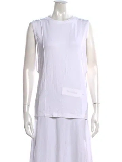Pre-owned Peter Do Crew Neck Sleeveless Top In White