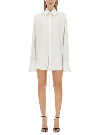 Peter Do Drawstring Shirt In White