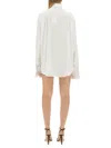 Peter Do Drawstring Viscose Cotton Shirt In White