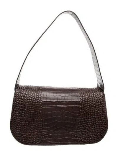 Pre-owned Peter Do Embossed Leather Dumpling In Brown