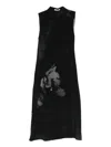 Peter Do Floral-print Silk Midi Dress In Black
