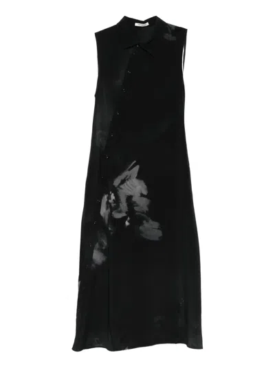 PETER DO FLORAL-PRINT SILK MIDI DRESS