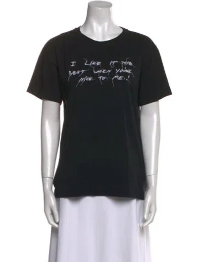 Pre-owned Peter Do Graphic Print Crew Neck T-shirt In Black