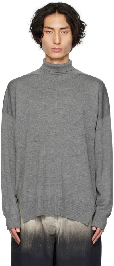 Peter Do Gray Peter Turtleneck In Gray Melange