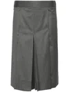 Peter Do Pleated Stretch Wool Culottes In Grey