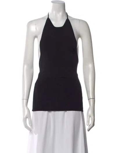 Pre-owned Peter Do Halterneck Sleeveless Top In Black