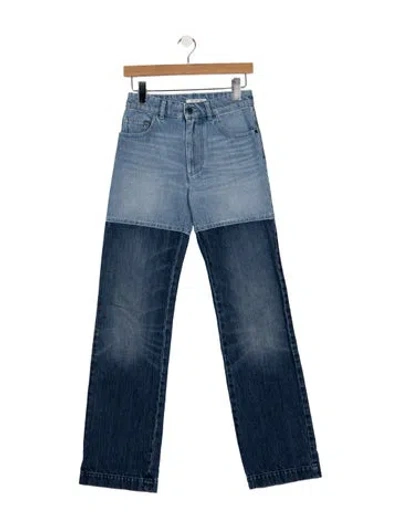 Pre-owned Peter Do High-rise Straight Leg Jeans In Blue