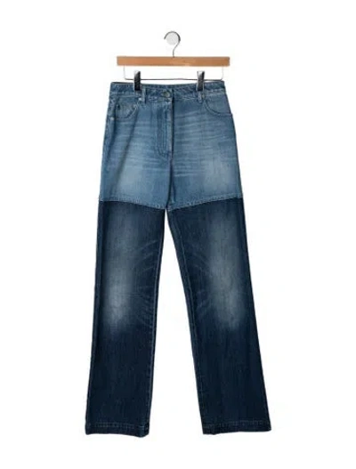 Pre-owned Peter Do High-rise Straight Leg Jeans In Blue