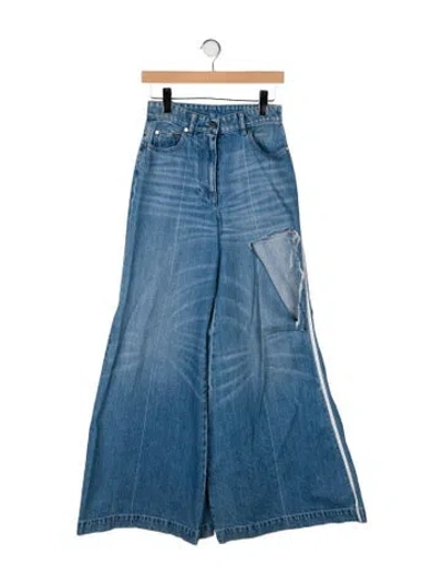 Pre-owned Peter Do High-rise Wide Leg Jeans In Blue