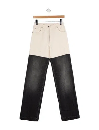 Pre-owned Peter Do High-rise Wide Leg Jeans In Gray