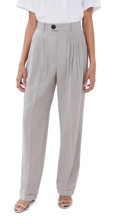 Peter Do Jade Pleated Pants Light Grey