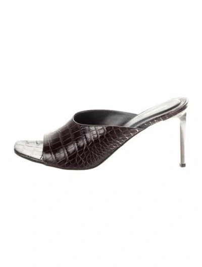 Pre-owned Peter Do Leather Animal Print Sandals In Brown