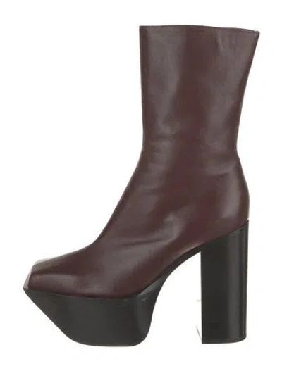 Pre-owned Peter Do Leather Boots In Burgundy